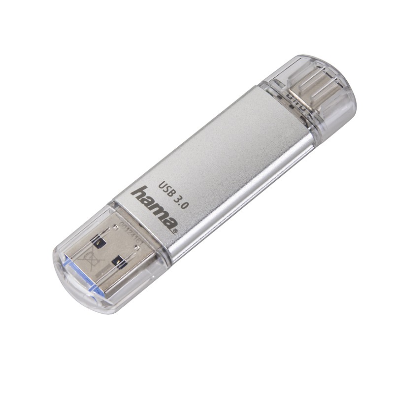 Clé USB Hama USB 3.0 de type C, 32 Go, 40 Mo argent