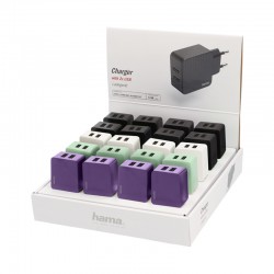 Hama Chargeur double bloc secteur USB-A 2,4 A adapt. univ. 12 W nr