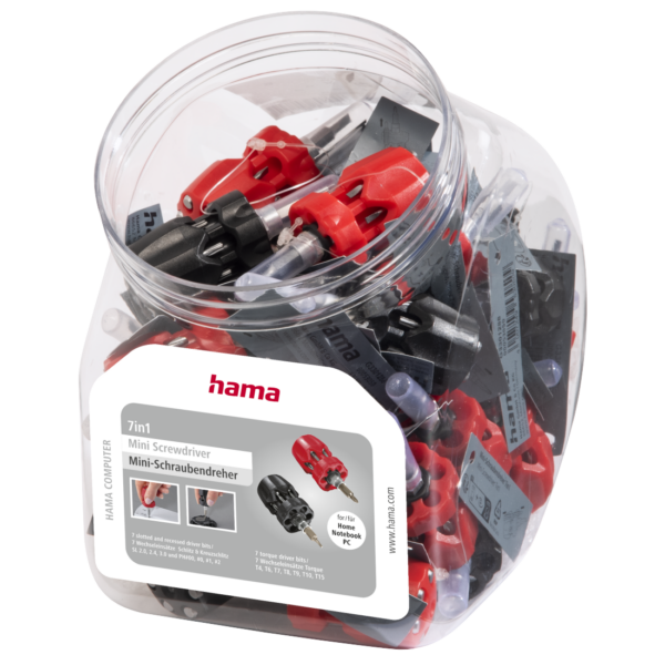 Kit de mini tournevis Hama 7 en 1, 30 pièces dans une boîte de présentation – Image 2