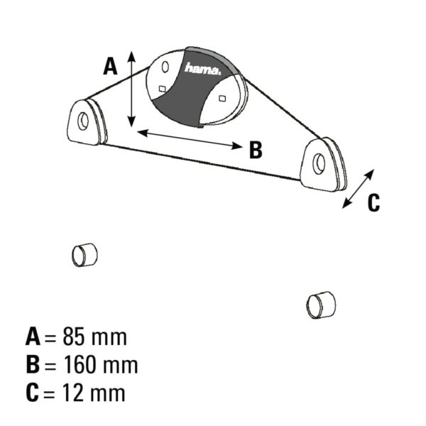 Hama Support mural TV Fix Large Système de câble 3 étoiles Noir – Image 5