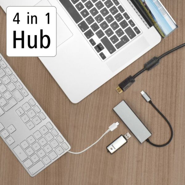 Hama Hub USB-C, multiport, 4 ports, 2 USB-A, USB-C, HDMI™ – Image 3