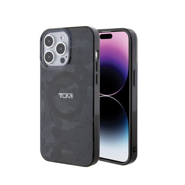 Tumi Coque iPhone 15 Pro MagSafe Camo Print Noir