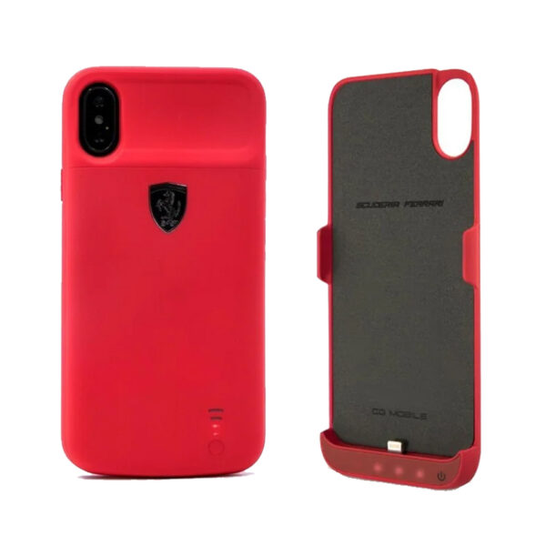 Etuis power Ferrari pour iPhone X Rouge