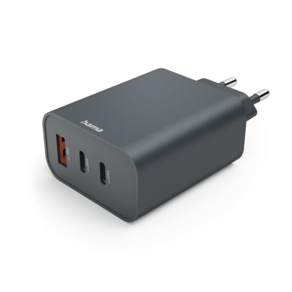 Chargeur rapide Hama , 2x USB-C, 1x USB-A, PD, 65 W, anthracite