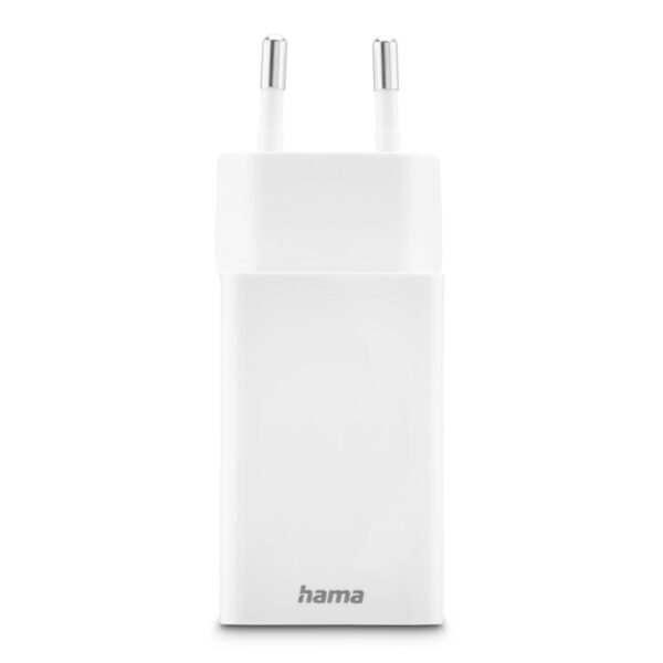 Chargeur rapide Hama , 1x USB-C, 1x USB-A, mini chargeur, PD, 45 W, blanc – Image 4