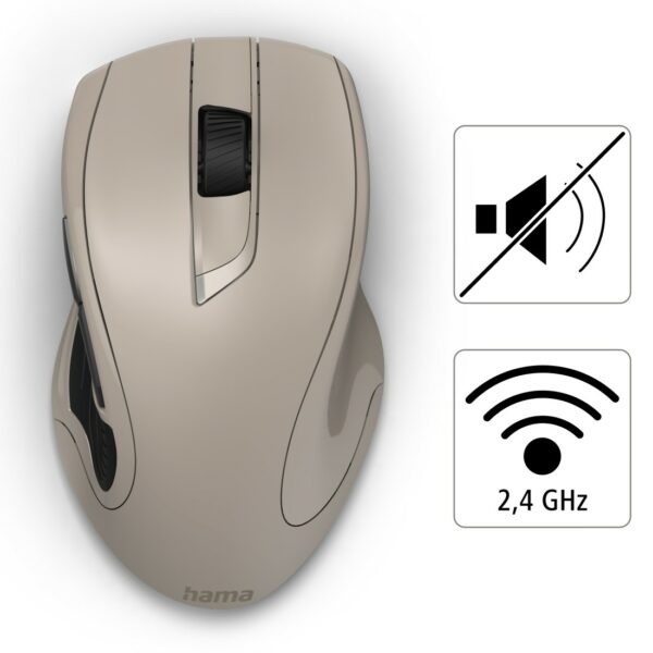 Souris laser sans fil Hama 7 boutons « MW-900 V2 », beige