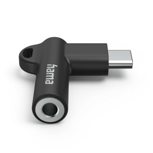 Adaptateur auxiliaire pour prise jack 3,5 mm Hama USB-C, prise coudée à 90° – Image 4