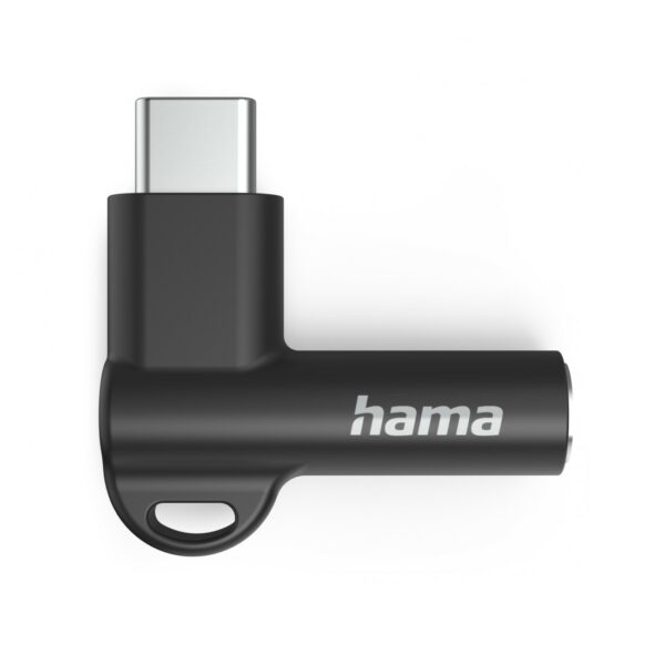 Adaptateur auxiliaire pour prise jack 3,5 mm Hama USB-C, prise coudée à 90° – Image 2