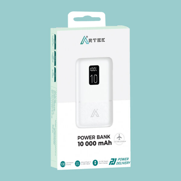 Power Bank 10000 Blanc, Artek – Image 2