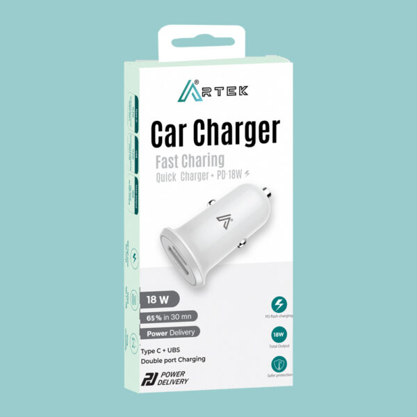 Chargeur Voiture PD+QC Fast chagring charger 18W + 12.5W – Image 2